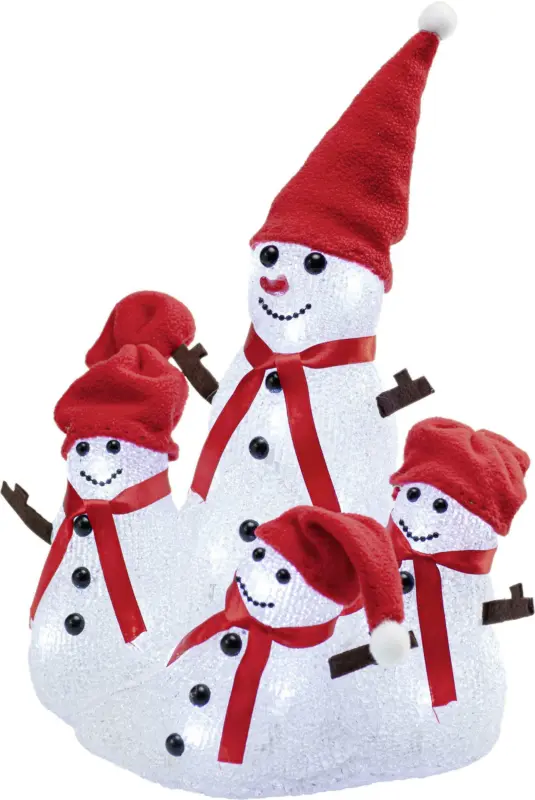 LED-Dekoleuchte Famili in Rot/Weiß