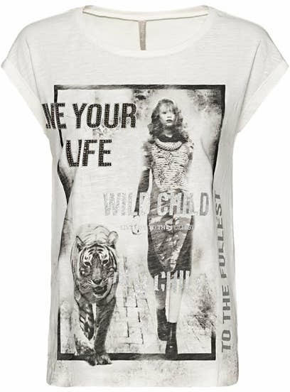 Damen-T-Shirt mit Glitzersteinchen