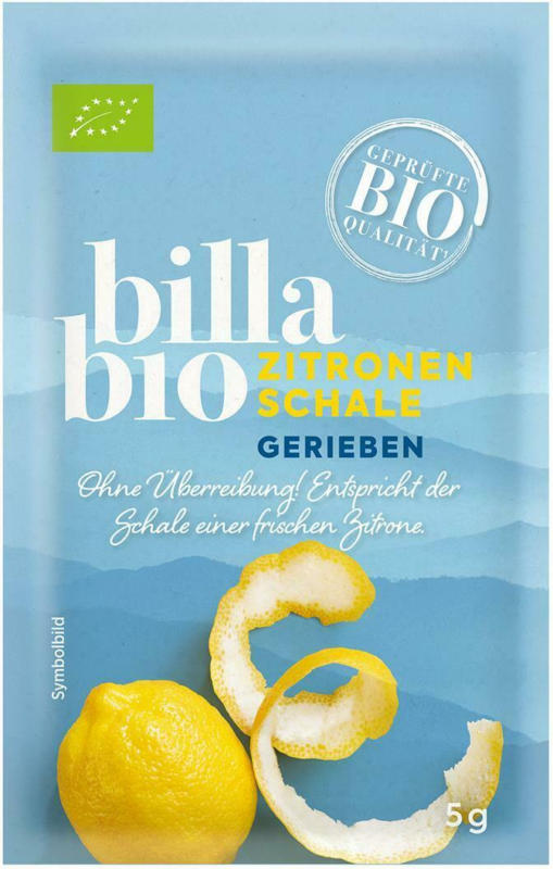BILLA Bio Zitronenschale Gerieben