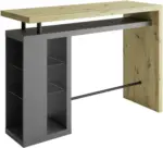 mömax Bartisch in Anthrazit/Artisaneiche