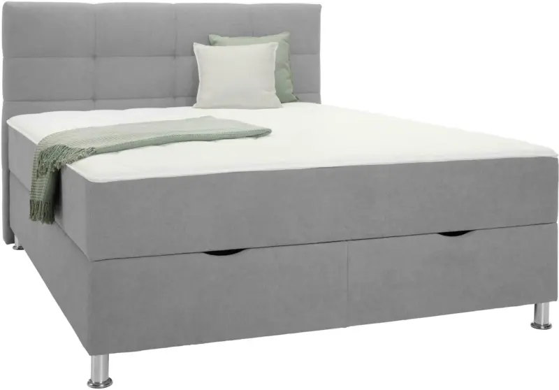 Boxbett in Grau ca. 180x200cm