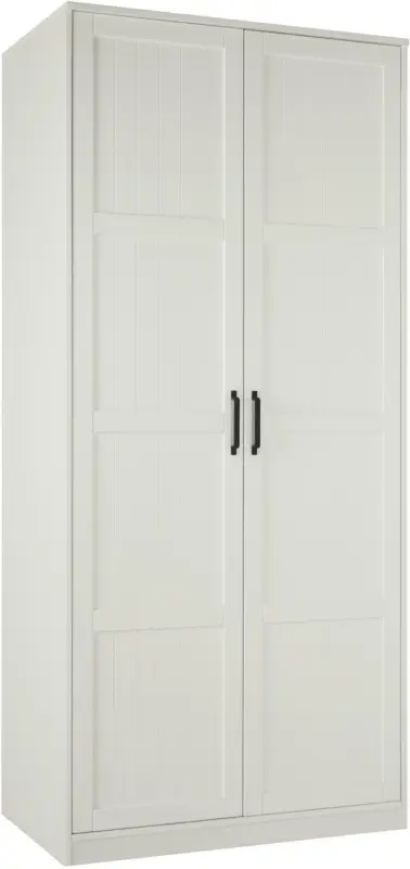 Drehtürenschrank in Weiß