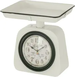 Tischuhr Waage II aus Metall