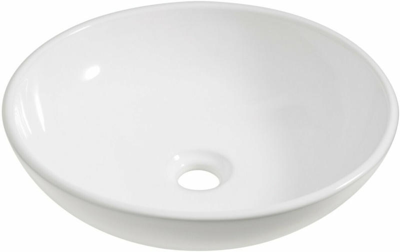 Aufsatzwaschbecken Ø 42 cm Rund Weiß