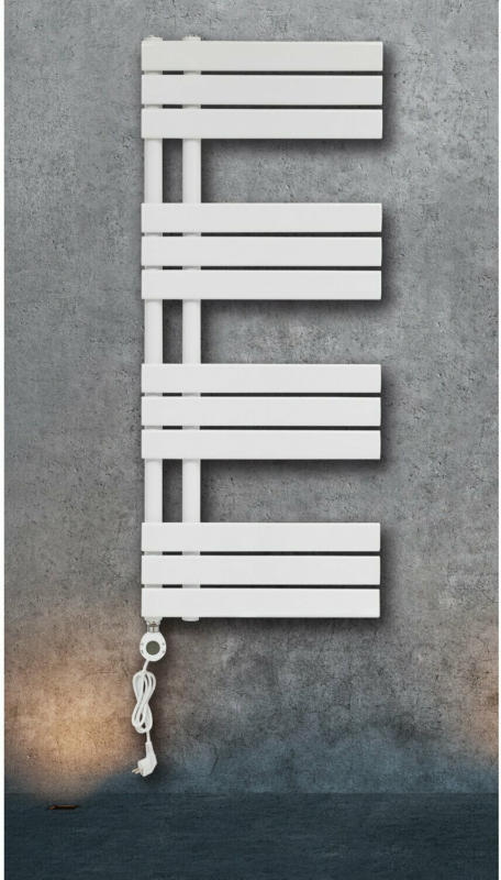 Elektrischer Design-Badheizkörper Limburg 50 cm x 120 cm 700 W Weiß