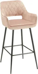 Barhocker in Rosa/Schwarz