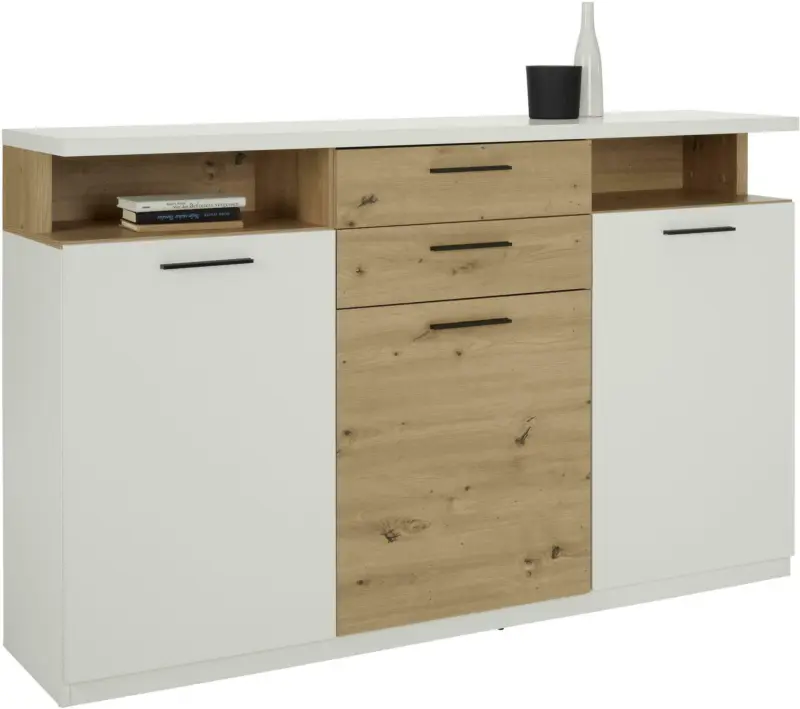 Sideboard in Weiß/Eichefarben