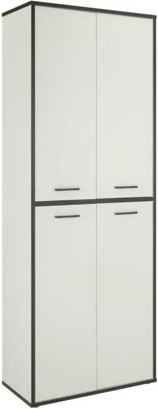 Mehrzweckschrank in Grau/Weiß