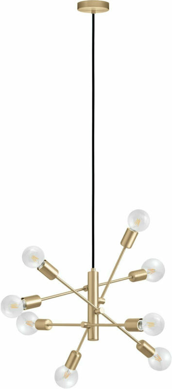 Eglo Pendelleuchte Gradoli 8-flammig Ø 71 cm Messing gebürstet