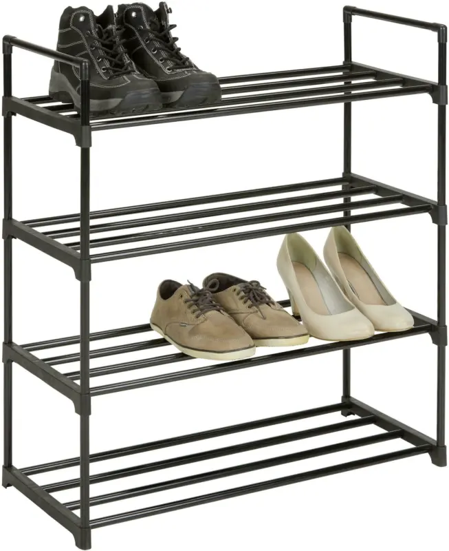 Schuhregal in Schwarz