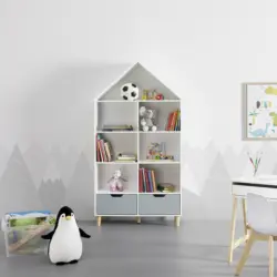 Kinderregal 'Adelia', weiß/grau