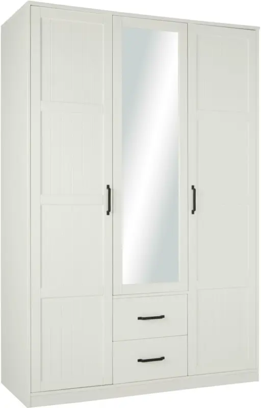 Drehtürenschrank in Weiß