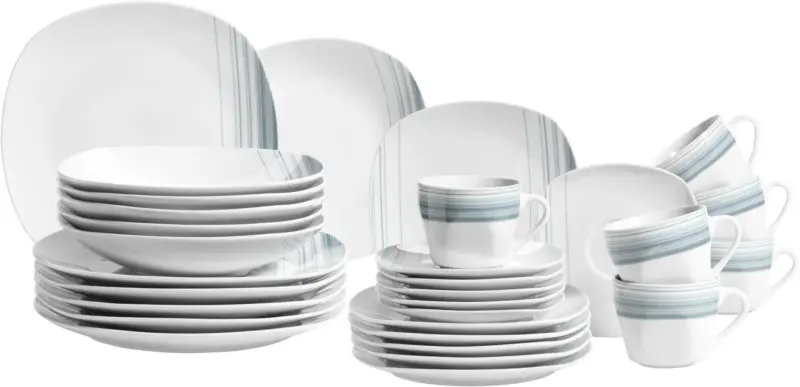 Kombiservice Enni aus Porzellan, 30-teilig