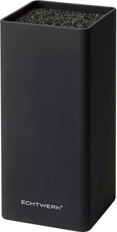 Messerblock Square aus Kunststoff in Schwarz