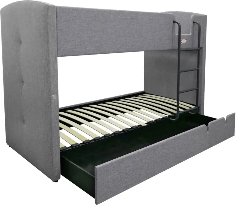 Etagenbett in Dunkelgrau ca. 90x200cm