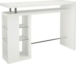 Bartisch in Weiß Hochglanz