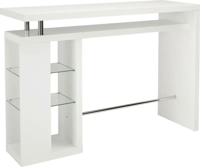 Bartisch in Weiß Hochglanz