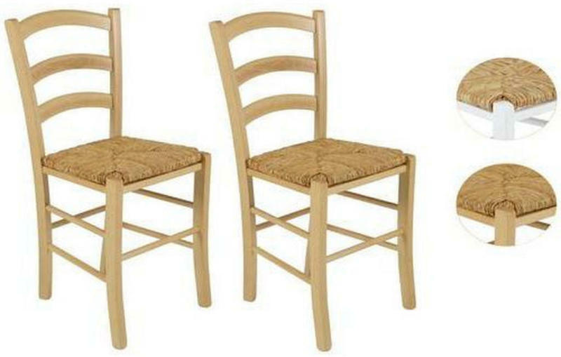 Stuhl-Set in Holz Buchefarben