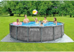HELLWEG Baumarkt Intex Frame Premium Pool „Greywood Prism“, 457x122 cm, mit Filterpumpe und Leiter