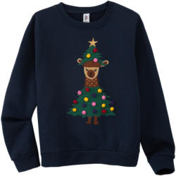 Mädchen Sweatshirt mit Weihnachts-Motiv