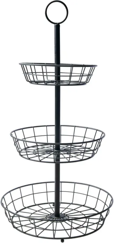 Obstschale Big aus Eisen in Schwarz