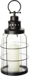 Windlicht in Schwarz ca. Ø 16,5cm
