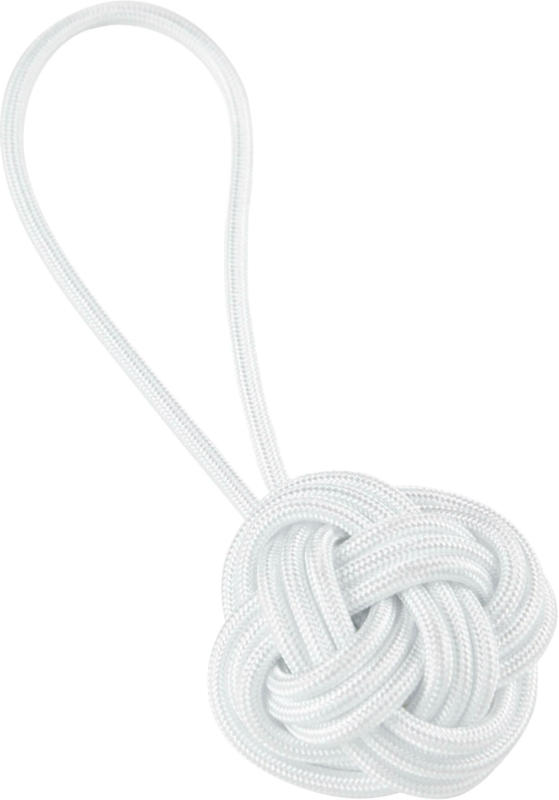 Raffhalter Knoten in Weiß