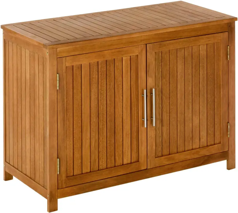 Geräteschrank aus Eukalyptus, natur