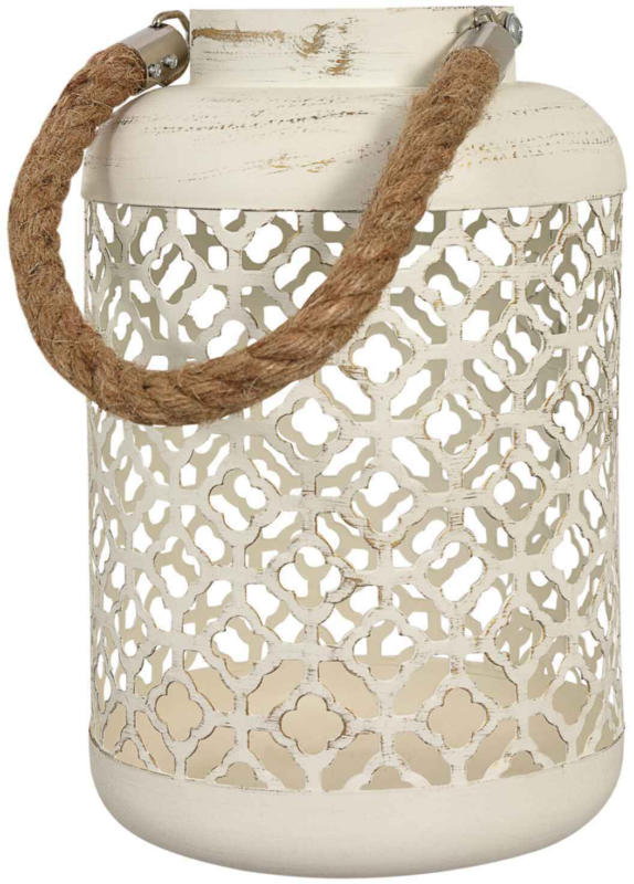 Laterne Natural Summer Cremeweiss Ø 15 x 23.5 cm -