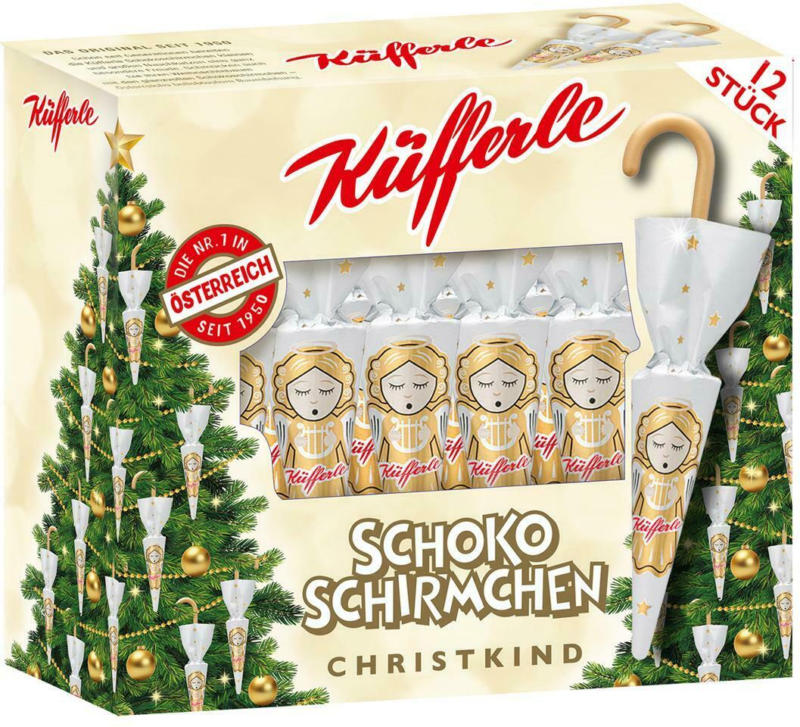 Küfferle Christkind Schokoschirmchen 12er