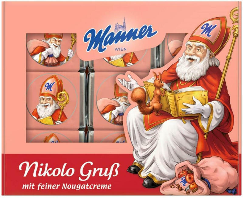 Manner Nikolo Gruss Nougatwürfel