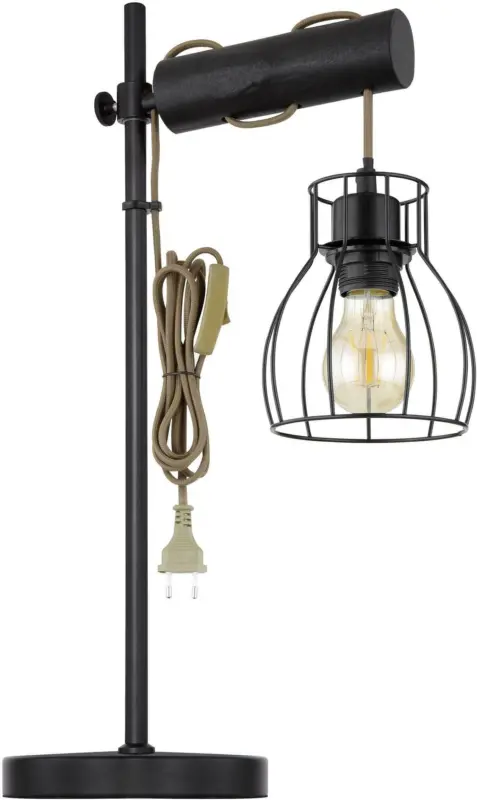 Tischleuchte Mina in Schwarz max. 40 Watt