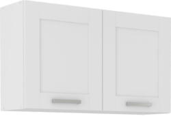Küchenoberschrank Luisa B: 60 cm Weiß 2 Drehtüren