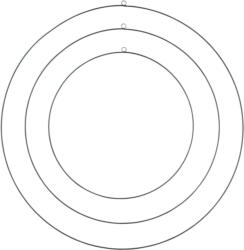 Dekohänger Circles in Schwarz 3er Set