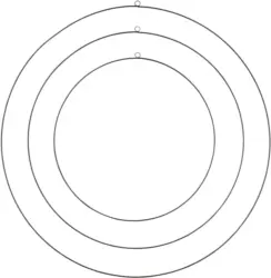 Dekoh&auml;nger Circles in Schwarz 3er Set