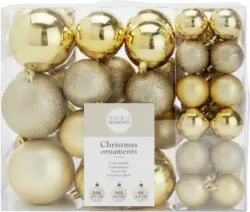 Christbaumkugel-Set Gabriel in Gold, 46-teilig