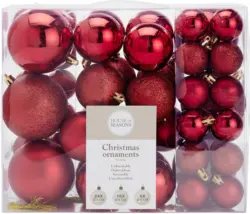 Christbaumkugel-Set Gabriel in Rot, 46-teilig