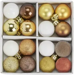 Christbaumkugel-Set Linda in diversen Farben, 16 teilig