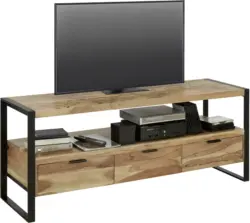 Lowboard in Schwarz/Naturfarben