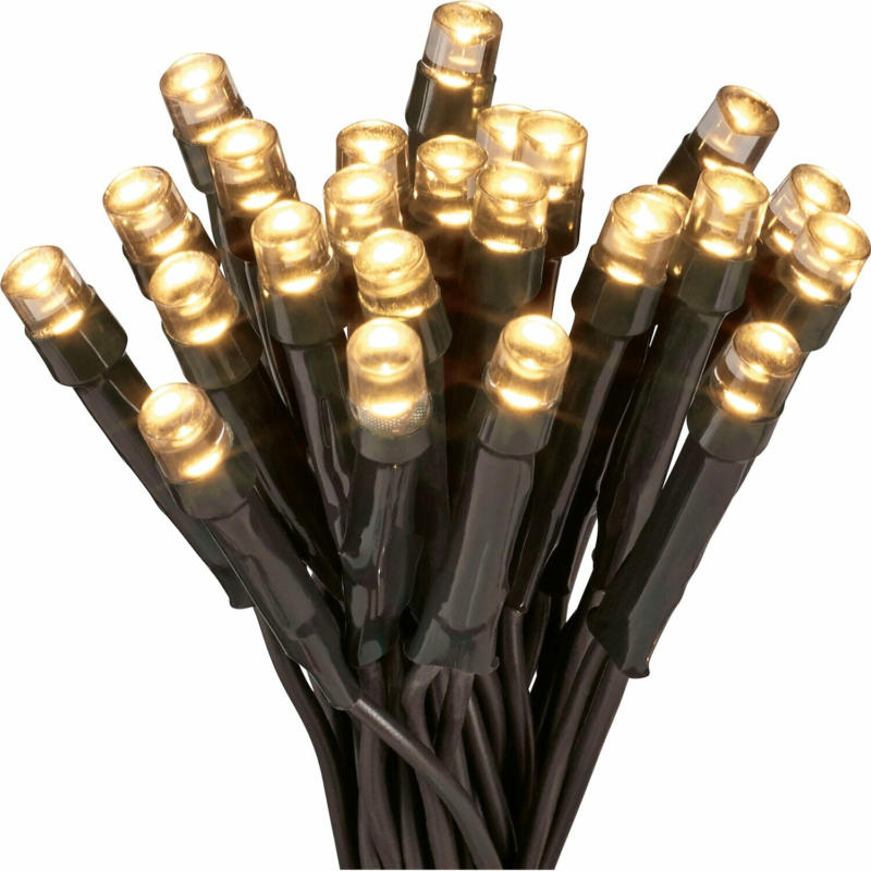 LED-Lichterkette 140 LEDs Warmweiß in Kunststoffbox Grünes Kabel 15,42 m