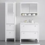 mömax Hochschrank 'Ginevra' mit Spiegel, weiß