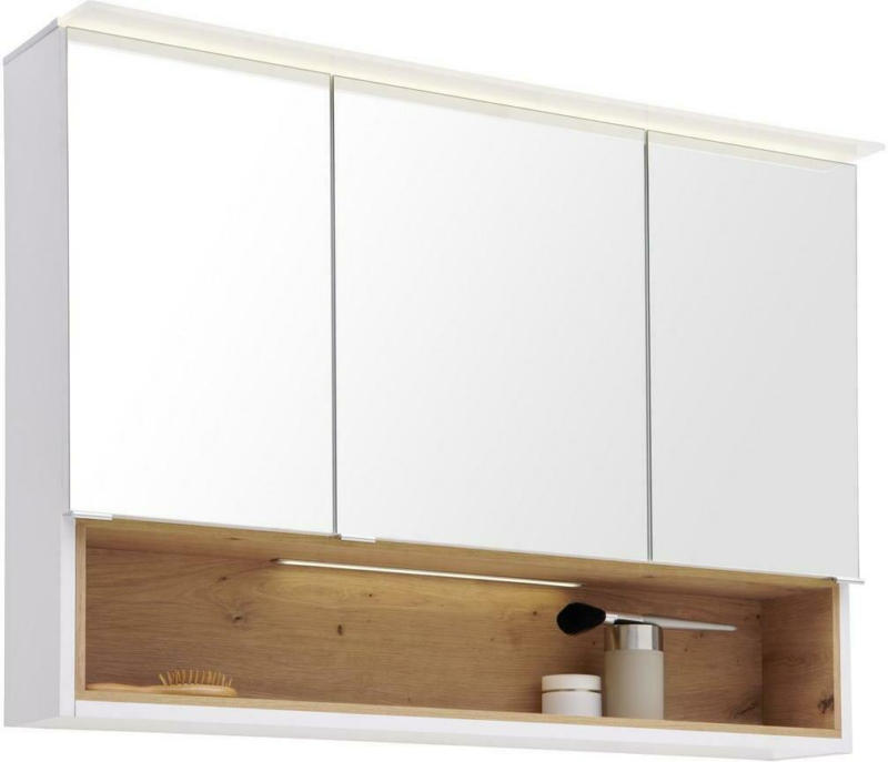 Spiegelschrank Mura mit Led 3 -Türig BxHxT 100x71x26 cm