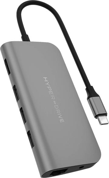 Power 9-in-1 USB-C Hub, 4K30Hz HDMI, PD 60W, SD/MicroSD UHS-I, Gigabit Ethernet, Space Gray
