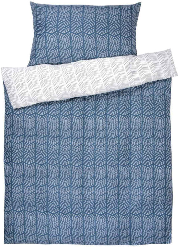 Bettwäsche blau-weiss gemustert - (Preis für kleinste Grösse)