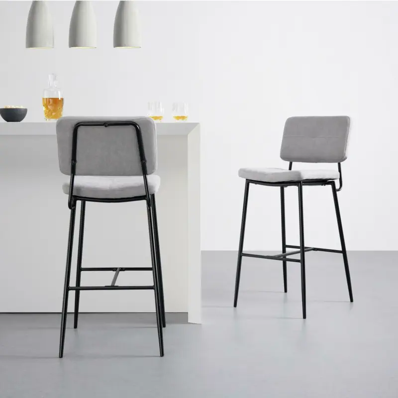 BARHOCKER 'Neta', hellgrau