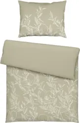 Bettwäsche Leaves Wende in Beige ca. 140x200cm