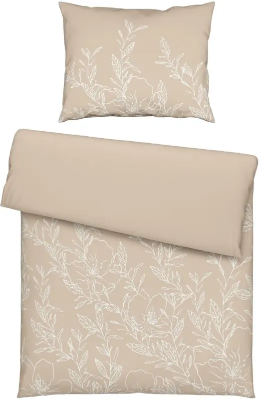 Bettwäsche Leaves Wende in Rosa ca. 140x200cm