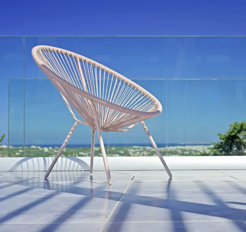 Gartenstuhl in Orange