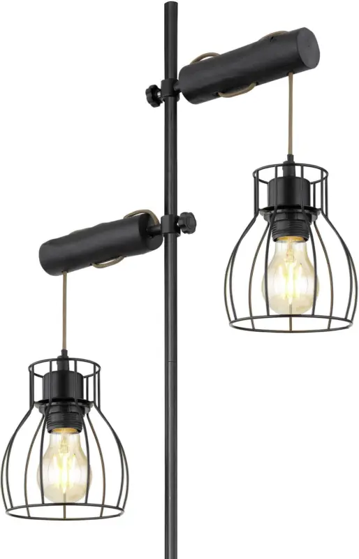 Stehleuchte Mina in Schwarz max. 40 Watt