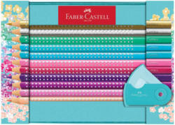 Faber Castell Sparkle Crayons de couleur en étui métallique 20 pièces -